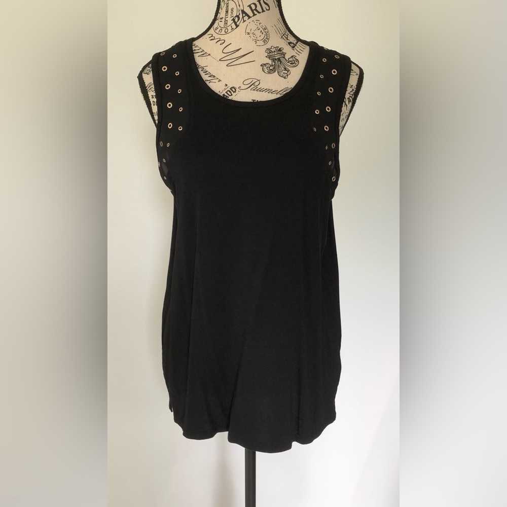 NEW Black Tank with Circle Studs